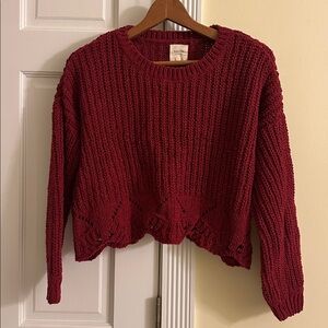 Cropped Chenille Sweater